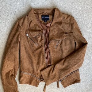 Suede Western Jacket with Zippers